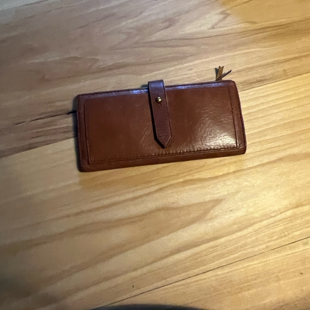 Madewell Cognac Leather Clutch